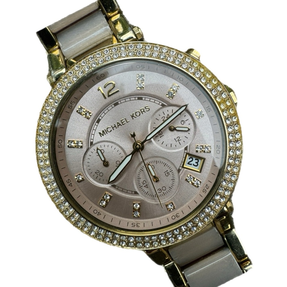 Michael Kors Women's Parker Gold-Tone Watch MK6326. Used - original tag in pics